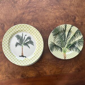 20 piece Palm Tree Patterned Melamine Dinnerware Set